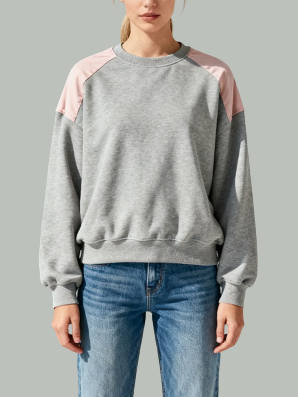 grey-pink-color-block-sweatshirt-raglan-sleeve-casual-top