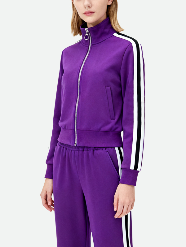 side-stripe-decor-zip-cardigan-womens-sports-jacket