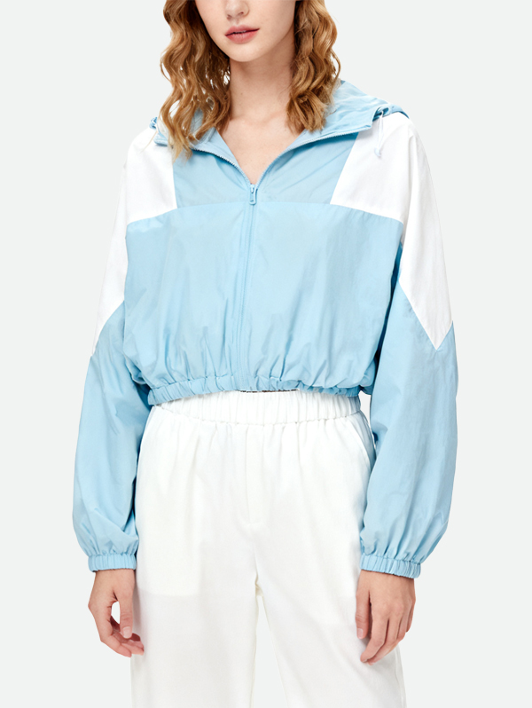 fresh-contrast-color-patchwork-hooded-womens-sports-jacket